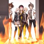 if you commit arson be careful not not burn youself | -nagito burnt to a crisp- | image tagged in danganronpa v2 this is fine | made w/ Imgflip meme maker