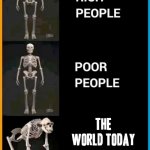 Todays world really does suck | the world today | image tagged in abnormal human skeleton,memes,todaysreality,sad but true,jerkoffs,assholes | made w/ Imgflip meme maker