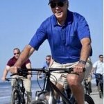 Biden on a bike