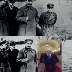Ho my God! Stalin with Putin! | image tagged in stalin photoshop,joseph stalin,vladimir putin,wide putin | made w/ Imgflip meme maker