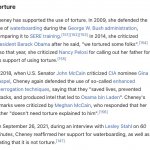 Liz Cheney supports torture