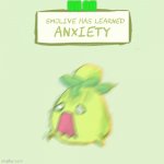 Smoliv has learned anxiety | UH OH | image tagged in smoliv has learned anxiety | made w/ Imgflip meme maker