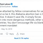 Tomi Lahren against Alabama abortion law