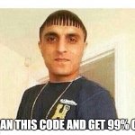 live barcode | SCAN THIS CODE AND GET 99% OFF | image tagged in scan for 20 off barcode bangs | made w/ Imgflip meme maker