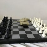 Tank on chess board