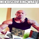 Monchy cronchy wow this tastes like mmmmmm | CAVEMEN DISCOVERING WHAT TO EAT | image tagged in dwayne the rock eating | made w/ Imgflip meme maker