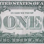 US One Dollar Bill Close Up