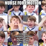 prince louis | NURSE FOR EMOTION; NAMING
UNDERSTANDING
RESPECTING
SUPPORTING
EXPLORING | image tagged in prince louis | made w/ Imgflip meme maker