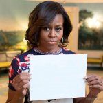 Michelle Obama Sign template