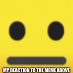 Bdjdhdb | MY REACTION TO THE MEME ABOVE | image tagged in gifs,not funny didnt laugh,taking chances lol,memes,funny,i hope it is not a icue meme i like his memes | made w/ Imgflip video-to-gif maker