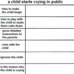 Child cries in public