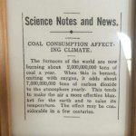 Coal consumption affecting climate 1912