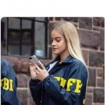 FBI blonde meme