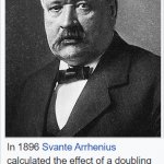 Svante Arrhenius global warming climate change pioneer