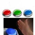 Red, green and blue button