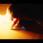 Guy writing on burning paper GIF Template