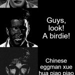 Rick Astley becoming uncanny: this meme died | Pov: this meme died; Skeleton roasting meme; Hi sisters; Amogus; Super idol; Guys, look! A birdie! Chinese eggman xue hua piao piao; John cena bing chilling; Chinese square-head man explaining; Speedrun meme; Rickroll | image tagged in rick astley becoming uncanny | made w/ Imgflip meme maker