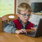 Kid With A Computer template