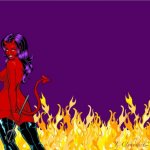 Devil girl in hell
