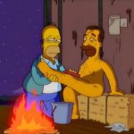 Homer washing bum