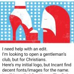 Gentleman’s club for Christians meme