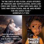 Jesus is not God meme