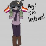 Holding a Lesbian flag template