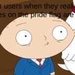 twitter: | twitter users when they realize that the lines on the pride flag are straight | image tagged in gifs,stop reading the tags,please | made w/ Imgflip video-to-gif maker