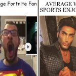 change my mind | AVERAGE WII SPORTS ENJOYER; Average Fortnite Fan | image tagged in average fan vs average enjoyer,fortnite,fortnite sucks,average blank fan vs average blank enjoyer,wii,wii sports | made w/ Imgflip meme maker