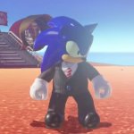 sonic in a suit