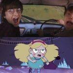 Star Butterfly Chasing Harry and Ron Weasly
