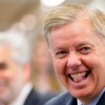 Lindsey Graham laughing goofy grinning