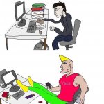 virgin vs chad computer meme