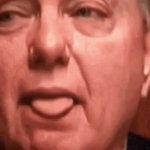 Lindsey Graham lick tongue goofy meme