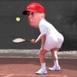 Fat Donald Trump tennis dance bouncy funny GIF Template