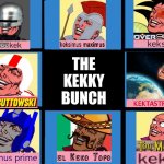 Forty Keks | THE KEKKY BUNCH | image tagged in brady bunch squares | made w/ Imgflip meme maker