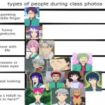 Types of people class photos meme