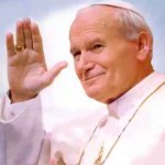 John Paul II waves hand