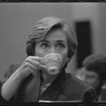 Clinton Drinking Tea