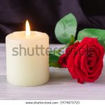 Memorial candle and flower meme