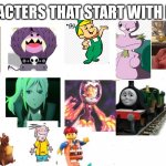 Characters that start with a E PT 1 | CHARACTERS THAT START WITH E PT 2 | image tagged in blank white,funnymemes | made w/ Imgflip meme maker