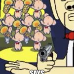 SpongeBob or Gun | ME WHEN SOMEONE; SAYS SPONGEBOB IS BAD | image tagged in spongebob | made w/ Imgflip meme maker