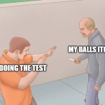 only 30 more mins to go, I can take this | MY BALLS ITCHING; ME DOING THE TEST | image tagged in wikihow defend against knife,balls,school meme | made w/ Imgflip meme maker