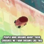 god memes | PEOPLE HAVE DREAMS ABOUT THEIR CRUSHES: ME I HAVE DREAMS LIKE THIS | image tagged in gifs,dreams | made w/ Imgflip video-to-gif maker