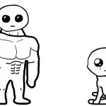 Muscular and Cheems TBH/ Autism Creature meme