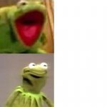 Kermit laughing vs weird face