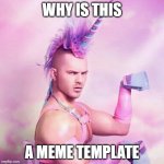 Unicorn MAN | WHY IS THIS; A MEME TEMPLATE | image tagged in memes,unicorn man | made w/ Imgflip meme maker
