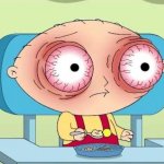 Stewie Griffin eyes bulging