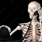 Skeleton On Phone