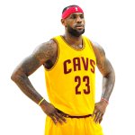 Lebron James hands hips with transparency
